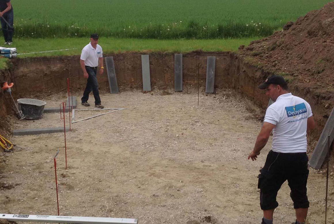 Swimmingpool bauen Aachen Vorbereitungen